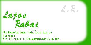 lajos rabai business card